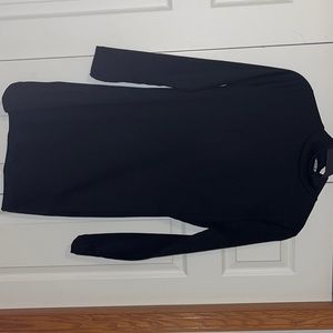 Recycled Rib Open Back Long Sleeve Mini Dress